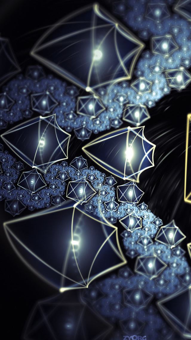 640x1136 Translucent Cuboids -  iPhone Wallpaper