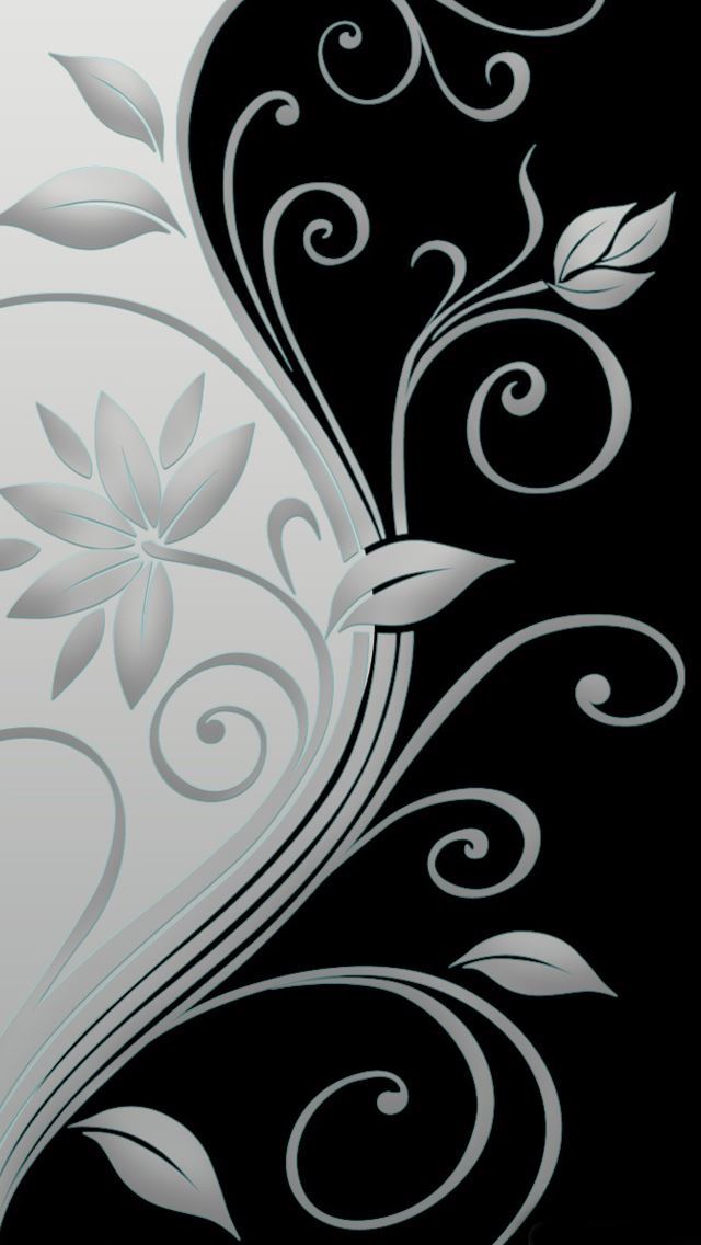 640x1136 Beautiful vector flowers -  iPhone Wallpaper