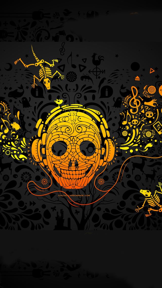 640x1136 Crazy Music - yellow iPhone Wallpaper