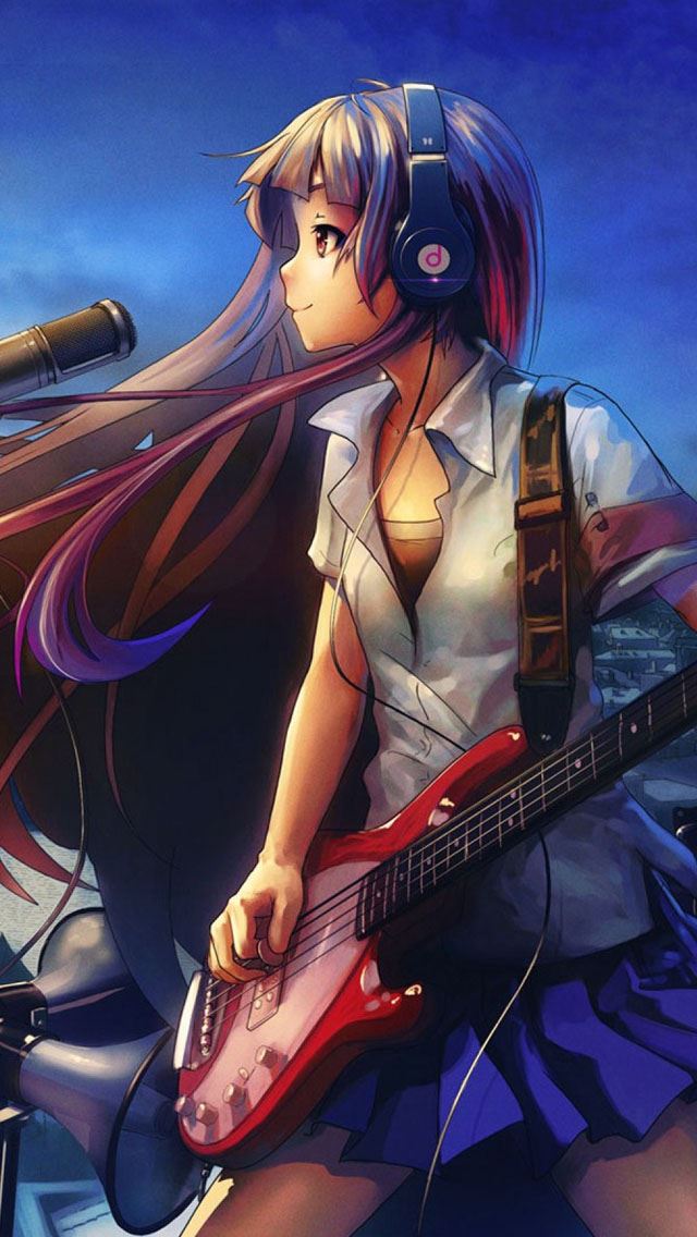 640x1136 Girl Guitar Music -  iPhone Wallpaper