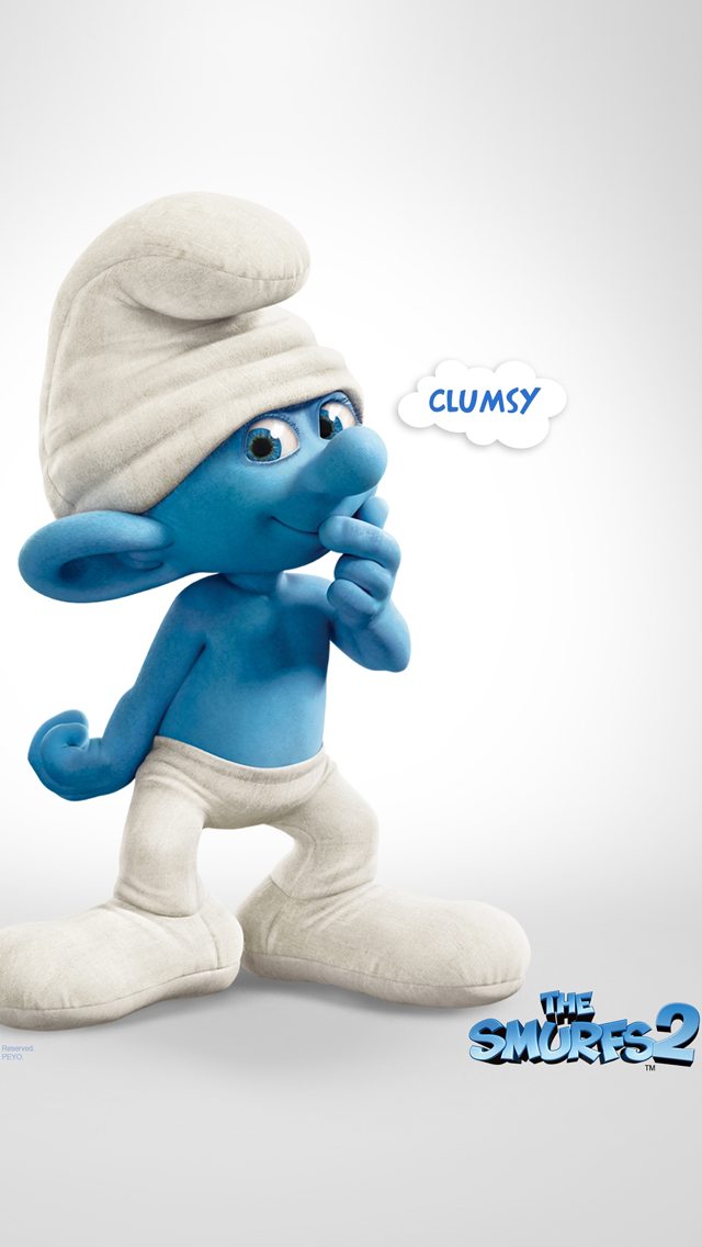 Clumsy The Smurfs 2 iPhone Wallpapers Free Download