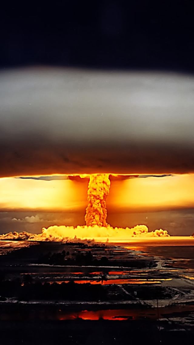 640x1136 Nuclear Explosion - fire iPhone Wallpaper