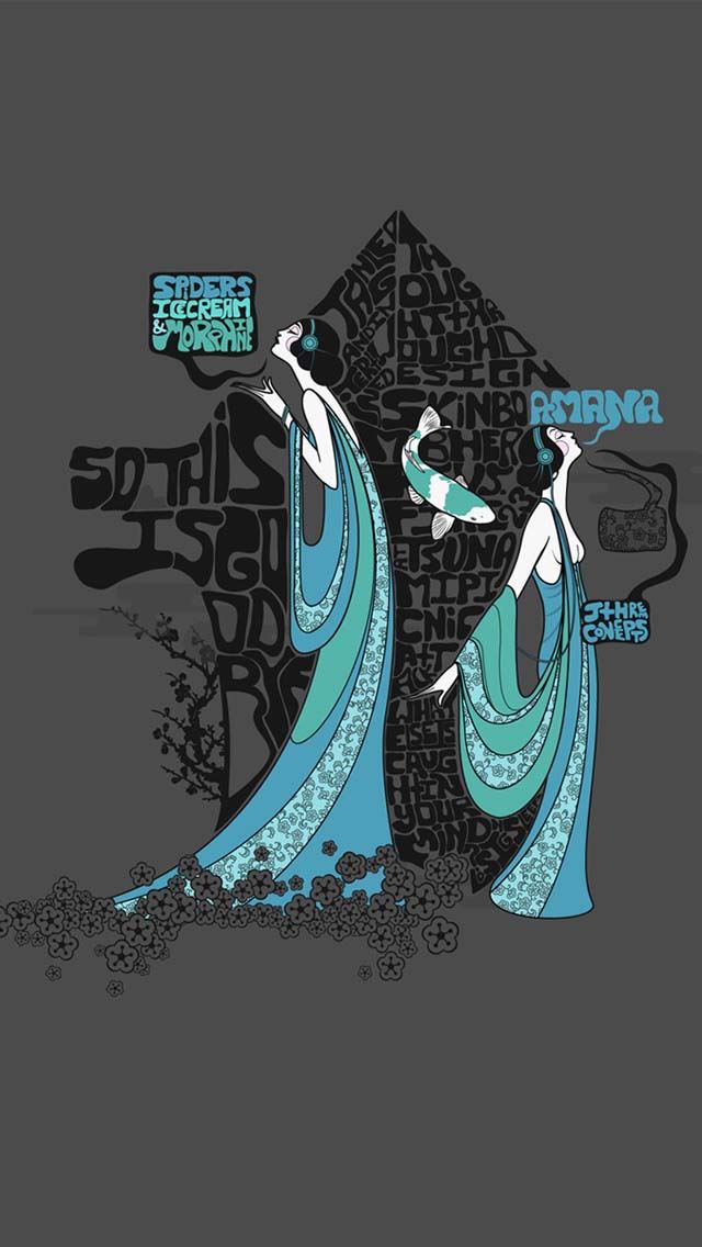 640x1136 Comic drama - girl iPhone Wallpaper