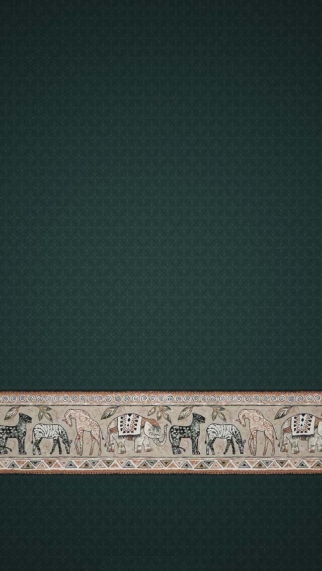 640x1136 Auspicious animal mural - pattern iPhone Wallpaper
