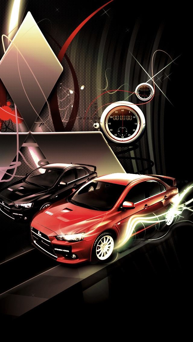 640x1136 Mitsubishi Lancer Evolution Logo - mitsubishi iPhone Wallpaper