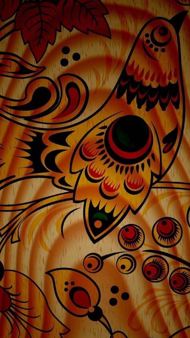 640x1136 Birds Pattern Texture - wood iPhone Wallpaper