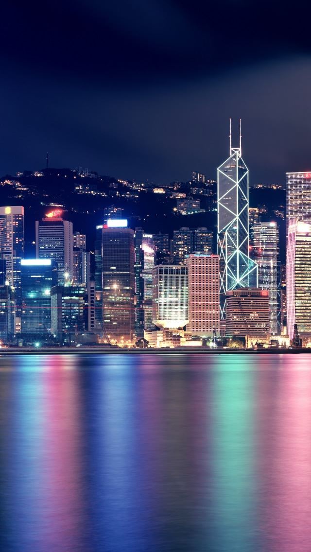 640x1136 Hong Kong Skyscrapers - tower iPhone Wallpaper