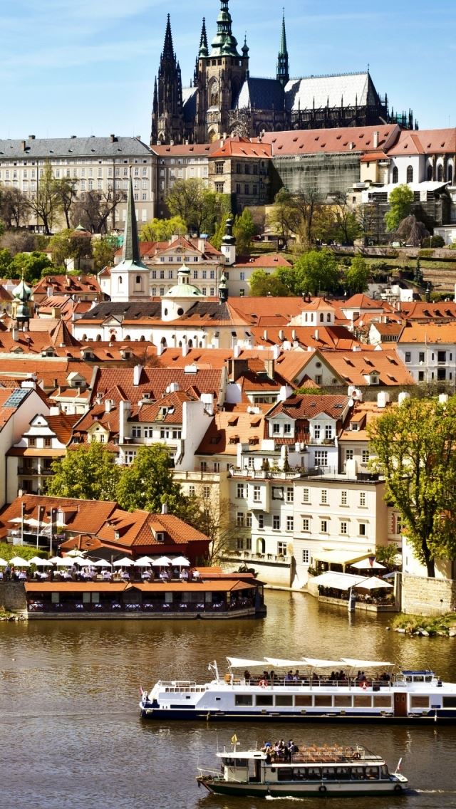640x1136 Prague City View - view iPhone Wallpaper