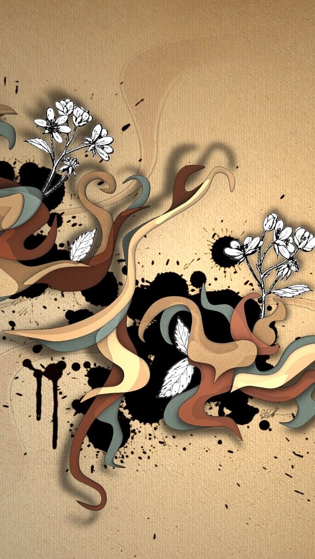 640x1136 Abstract Color Twirls - circle iPhone Wallpaper