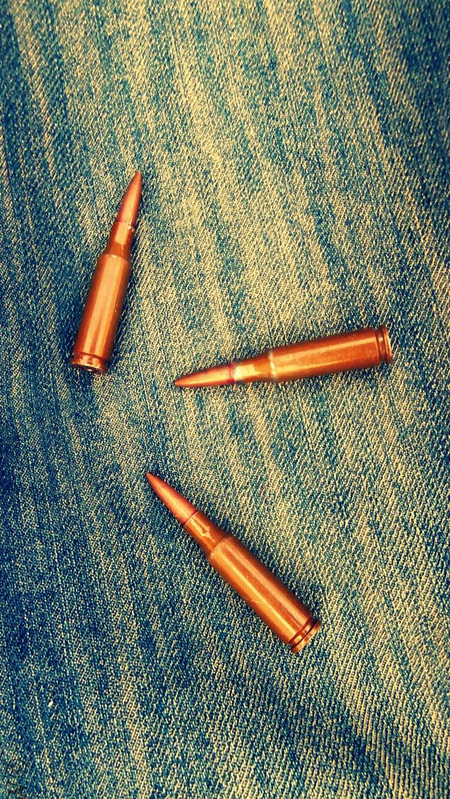 640x1136 Bullets on denim - white iPhone Wallpaper