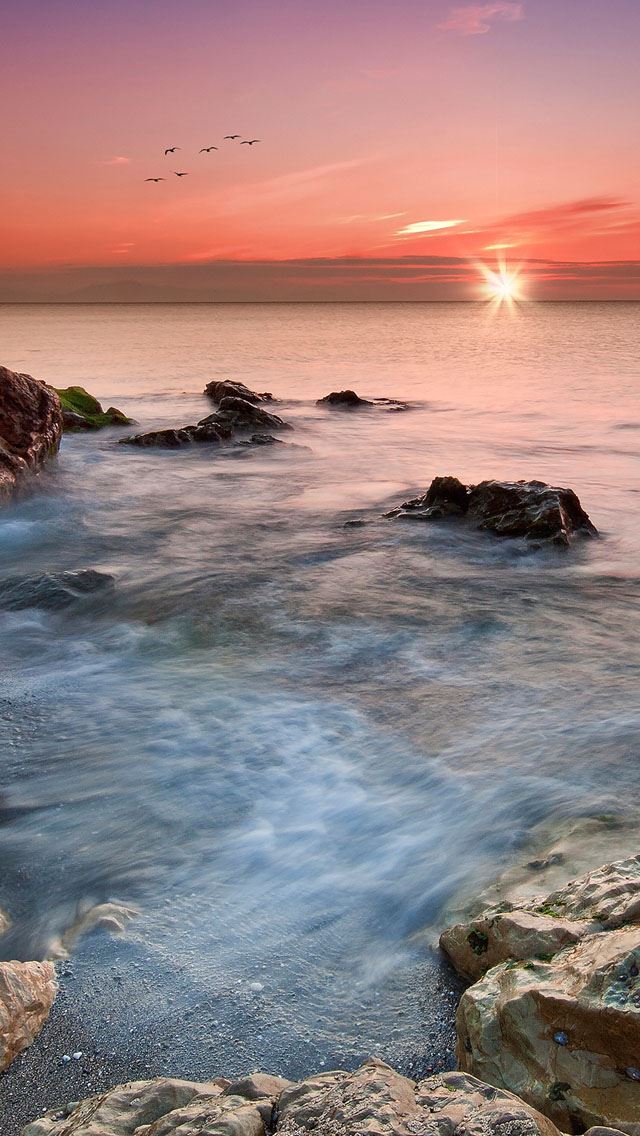 640x1136 Beautiful horizon sunset - beautiful iPhone Wallpaper