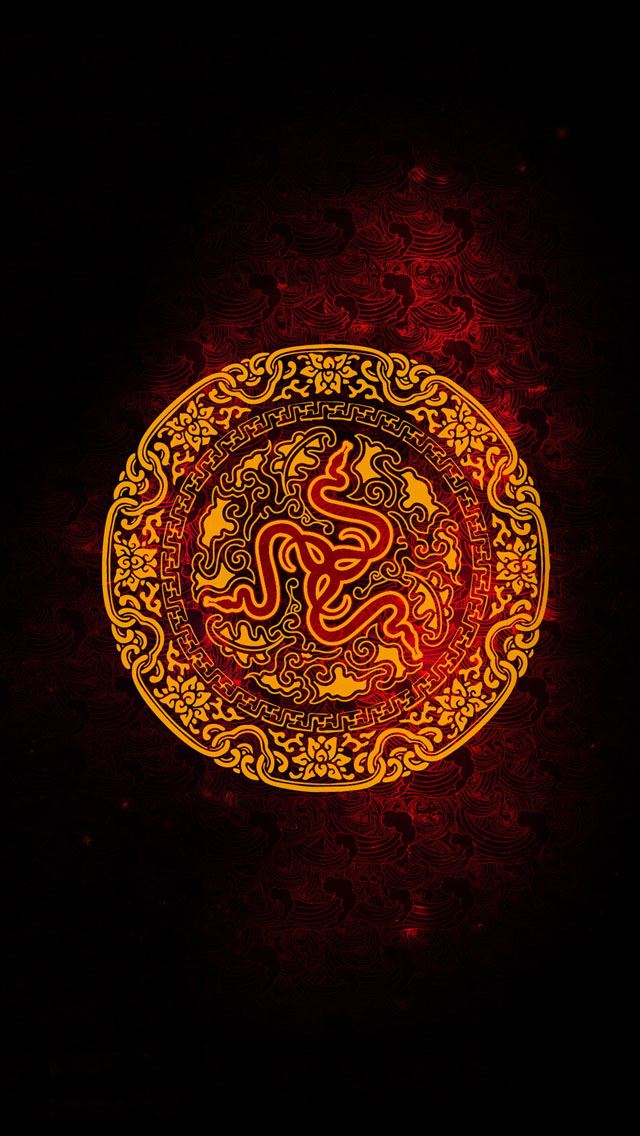 640x1136 Snake Totem - flame iPhone Wallpaper