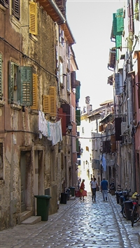 Village alley wallpaper