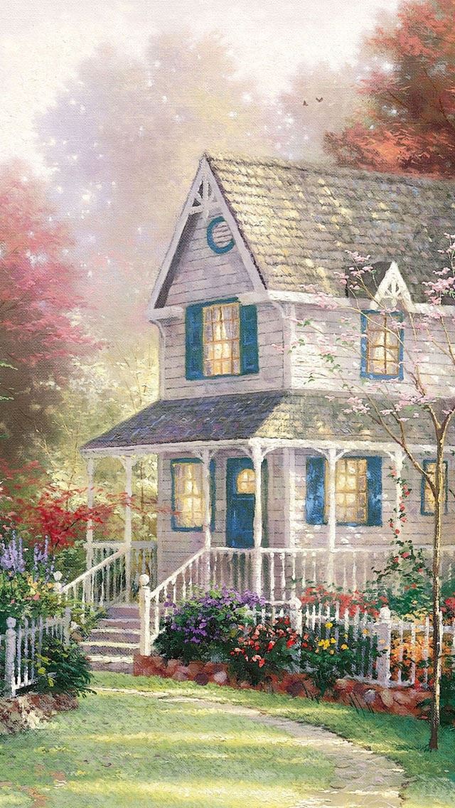 640x1136 Springtime painting - painting iPhone Wallpaper