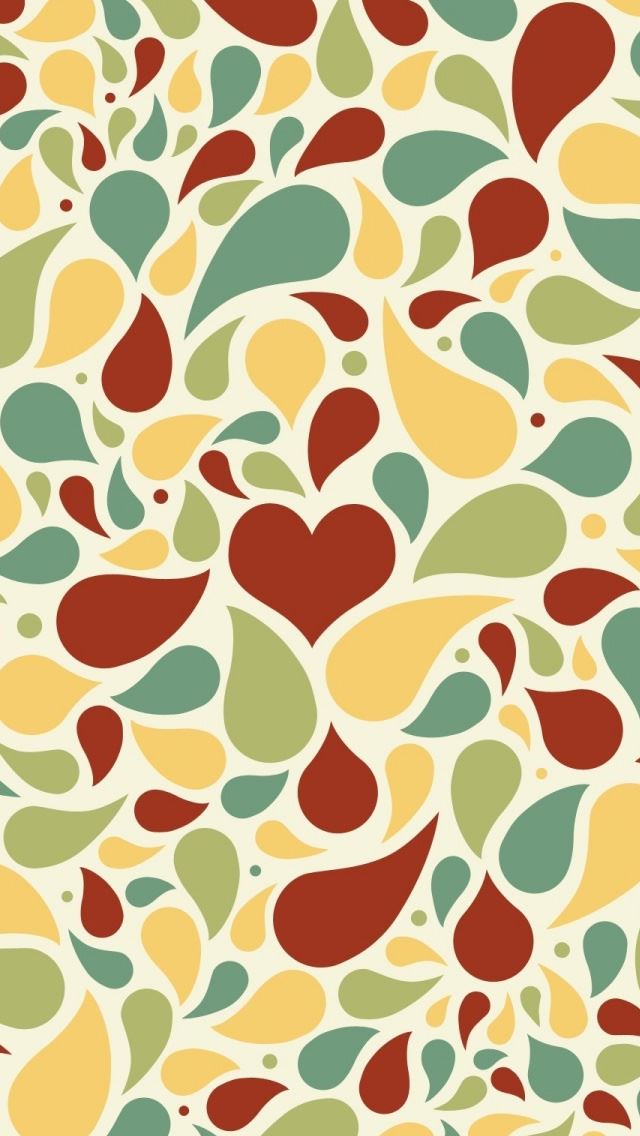 640x1136 Light Colors Petals - heart iPhone Wallpaper