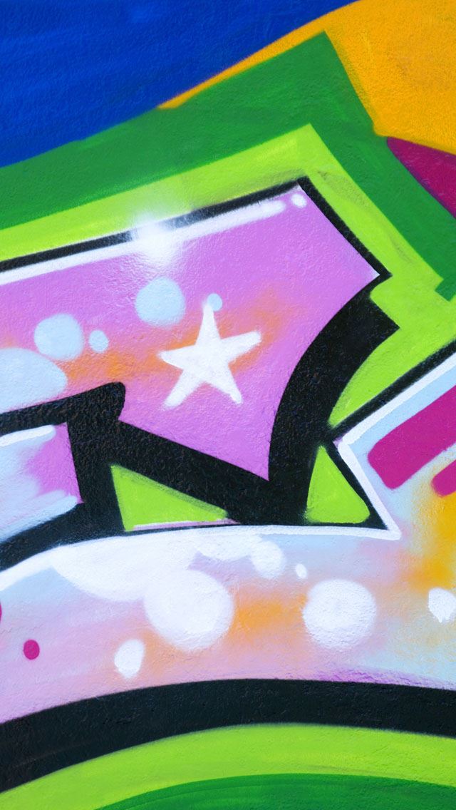 640x1136 Graffiti pink - star iPhone Wallpaper