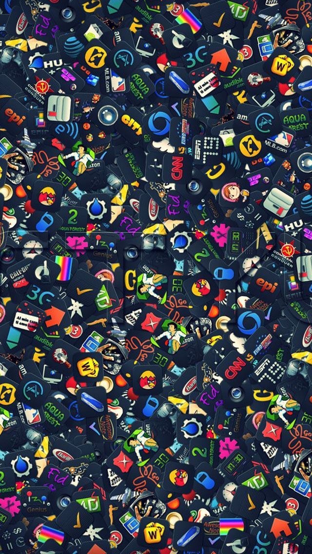 1284x2778 Icon Set - yellow iPhone Wallpaper
