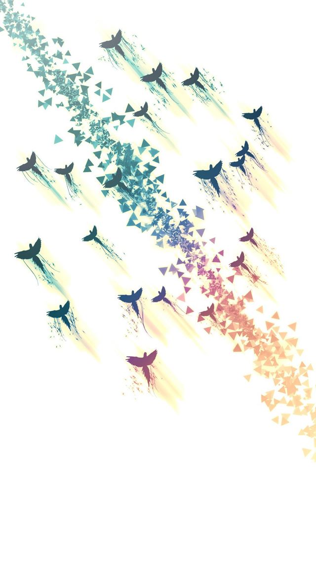640x1136 Birds fly upwind - wish iPhone Wallpaper