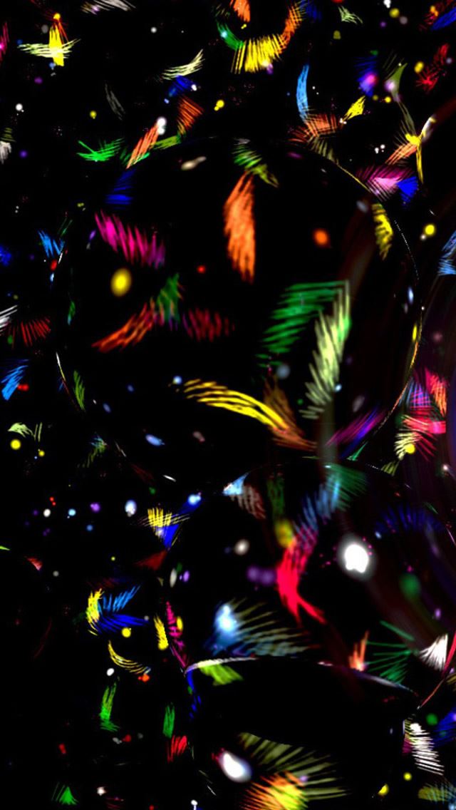 640x1136 Colorful Orb - feather iPhone Wallpaper