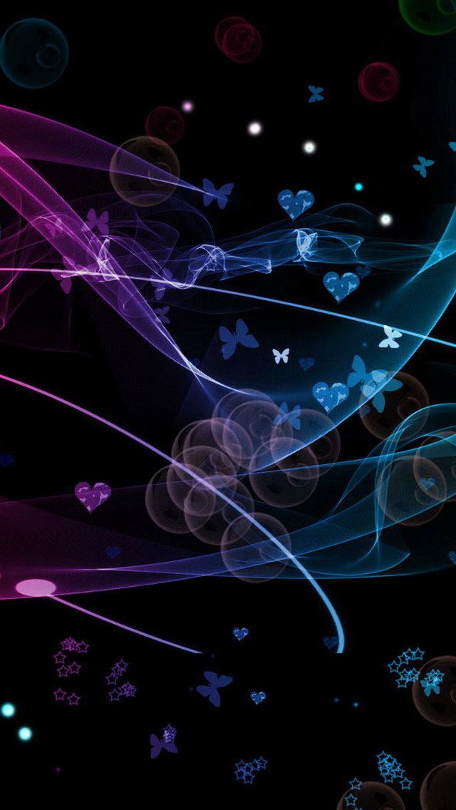 640x1136 Butterfly flutters - heart iPhone Wallpaper