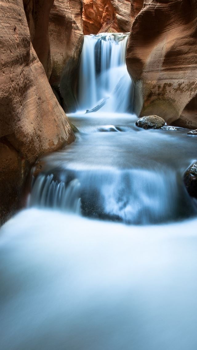 640x1136 Rock Cascade - cascade iPhone Wallpaper