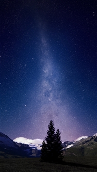 Swiss Alps Night Sky wallpaper