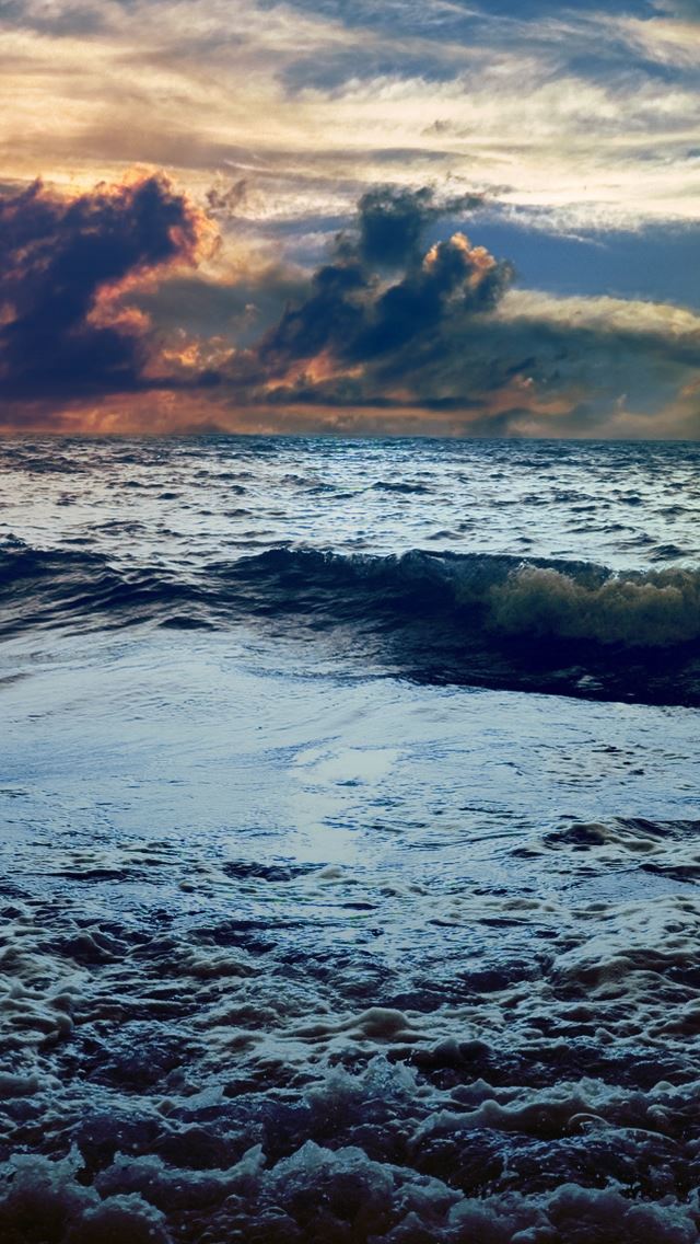 640x1136 Sea Waves Landscape - waves iPhone Wallpaper