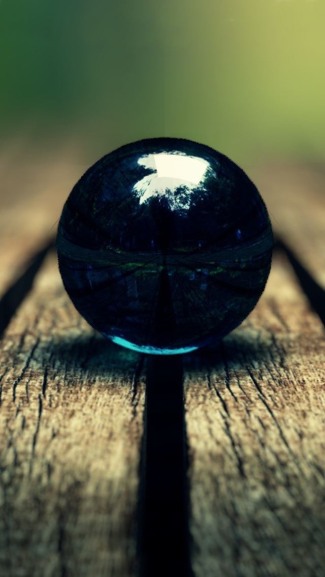 640x1136 Black Ball - wood iPhone Wallpaper