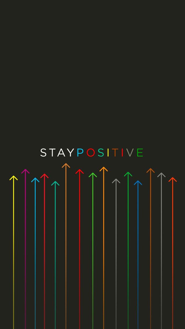 640x1136 Stay positive - arrow iPhone Wallpaper