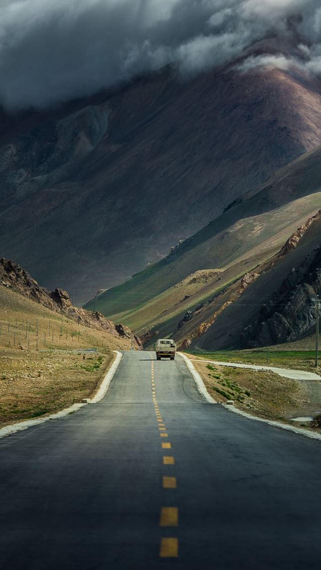 640x1136 Mountain highway - highway iPhone Wallpaper