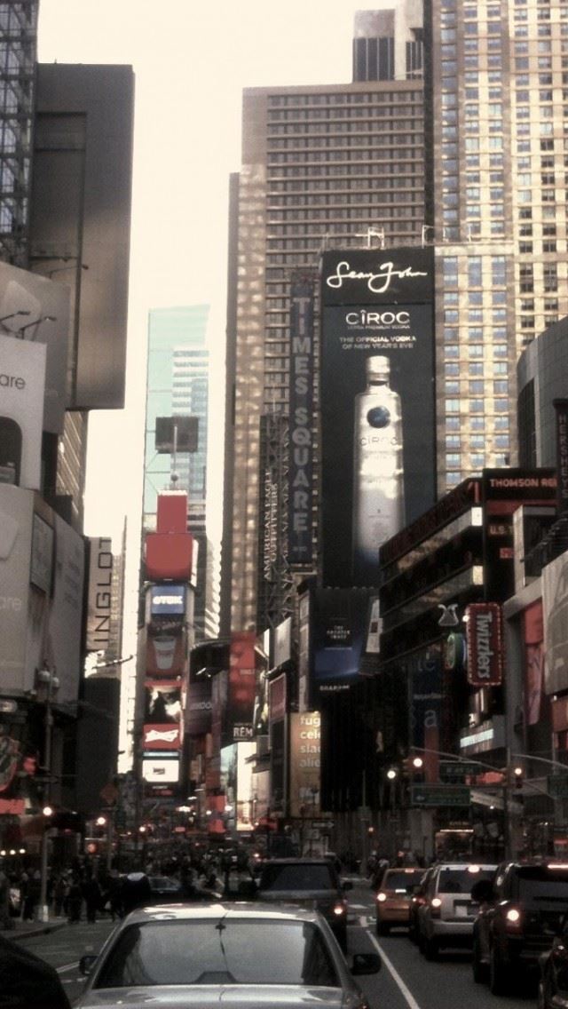 640x1136 New York City Street - ad iPhone Wallpaper