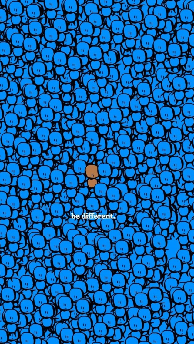 Be Different iPhone wallpaper 