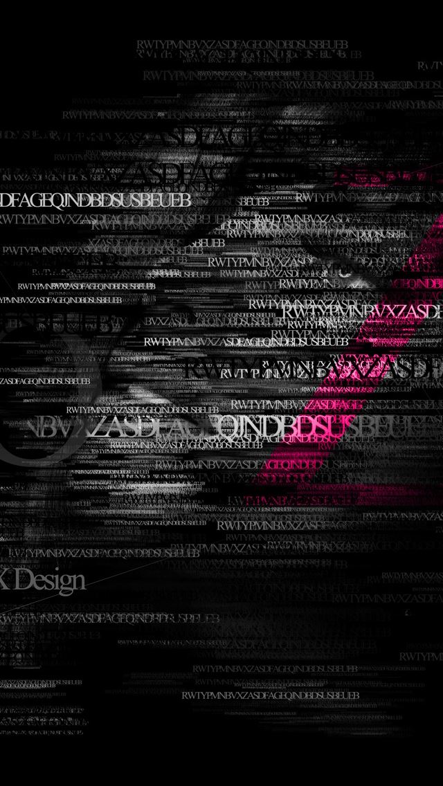 640x1136 Typography z series - pink iPhone Wallpaper