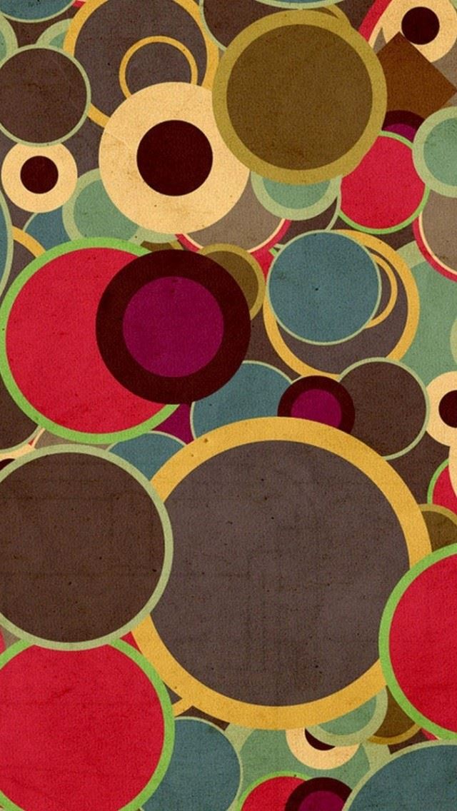 640x1136 Multicolor Circles Brown - multicolor iPhone Wallpaper