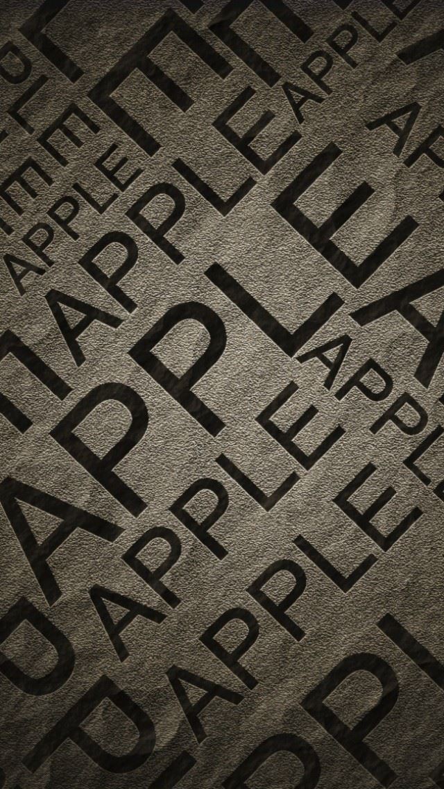 640x1136 Apple Text Black - word iPhone Wallpaper