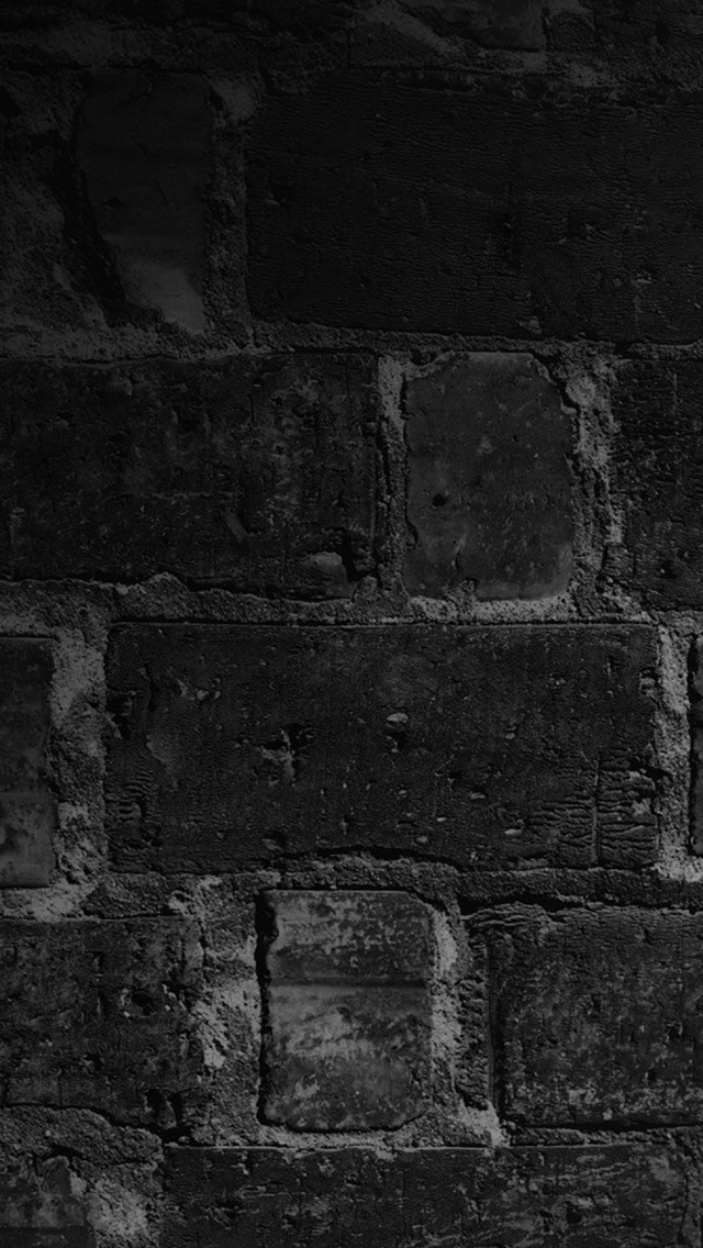 Wall Bricks Black Night iPhone