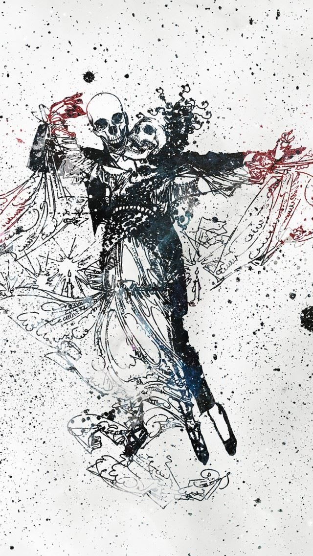 640x1136 Skull Dance - skull iPhone Wallpaper