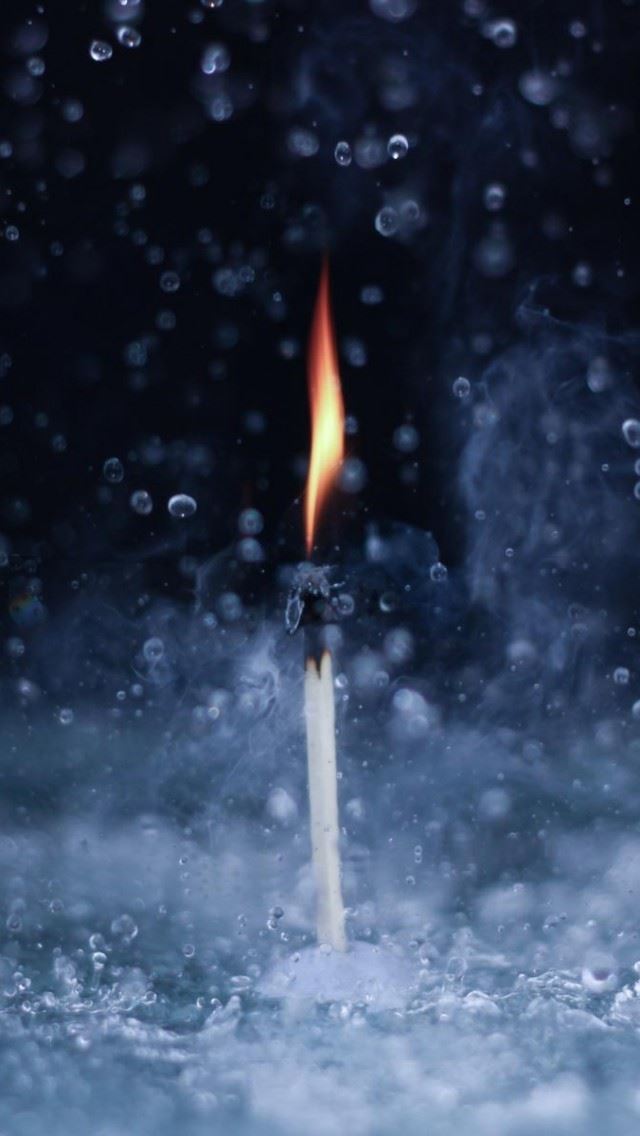 640x1136 Fire In The Rain - bubble iPhone Wallpaper