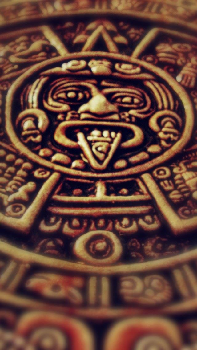 640x1136 Mayan Clock - logo iPhone Wallpaper