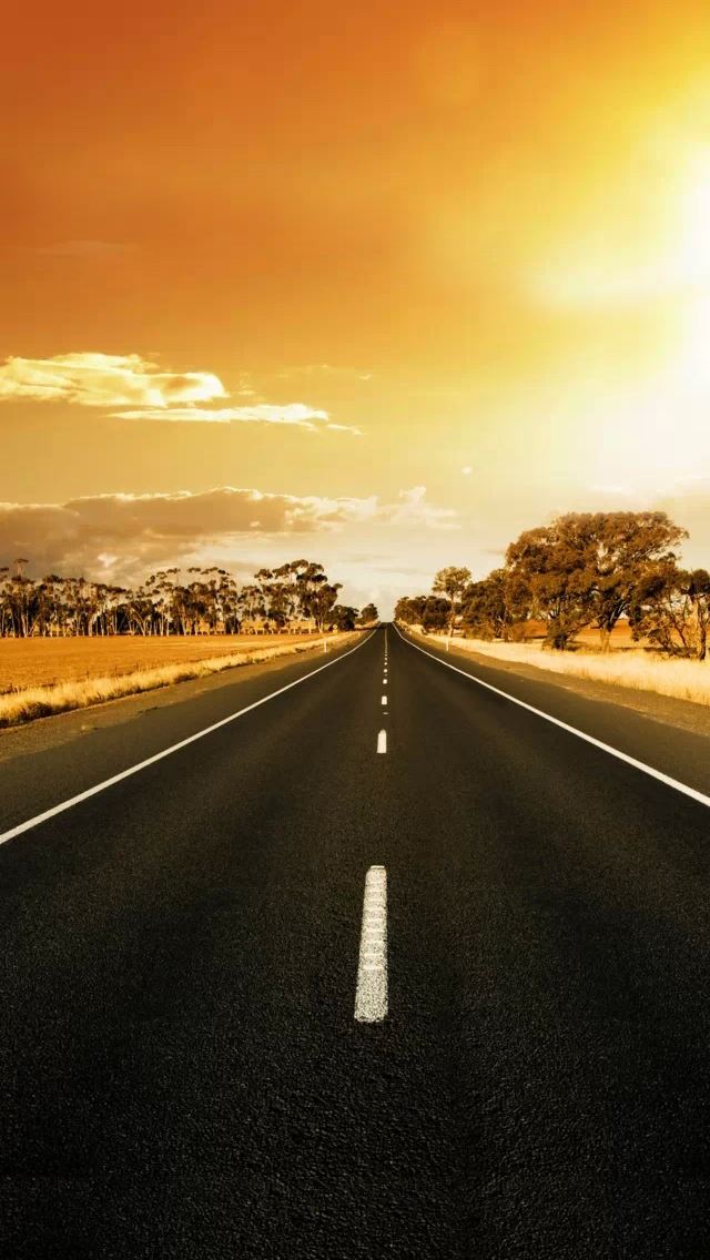 640x1136 Dusk highway - road iPhone Wallpaper