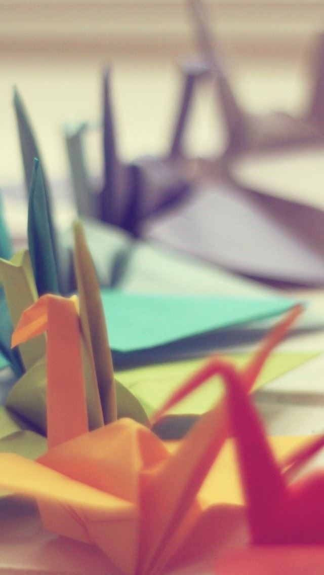 640x1136 Colorful Origami - origami iPhone Wallpaper