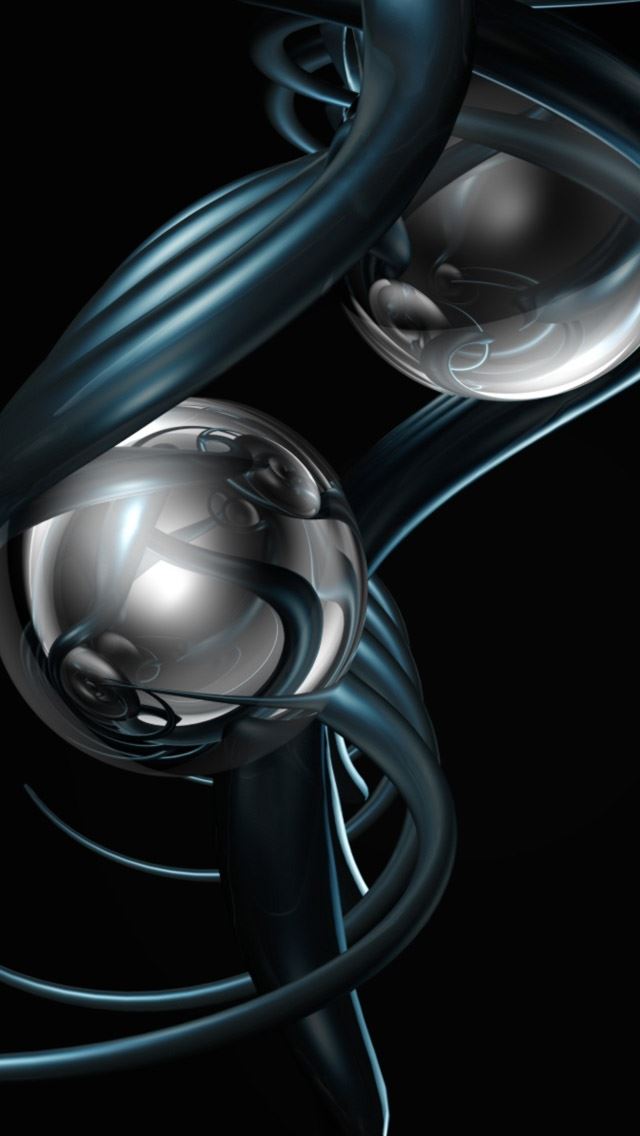 640x1136 Linked spheres - spheres iPhone Wallpaper