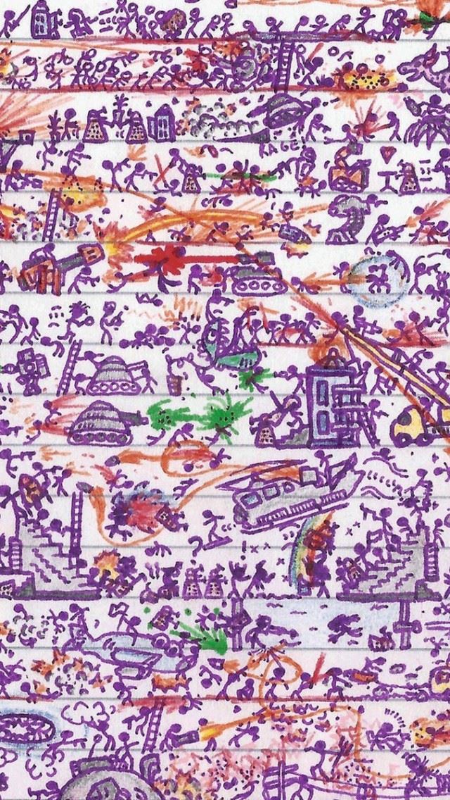 640x1136 Doodle War - war iPhone Wallpaper