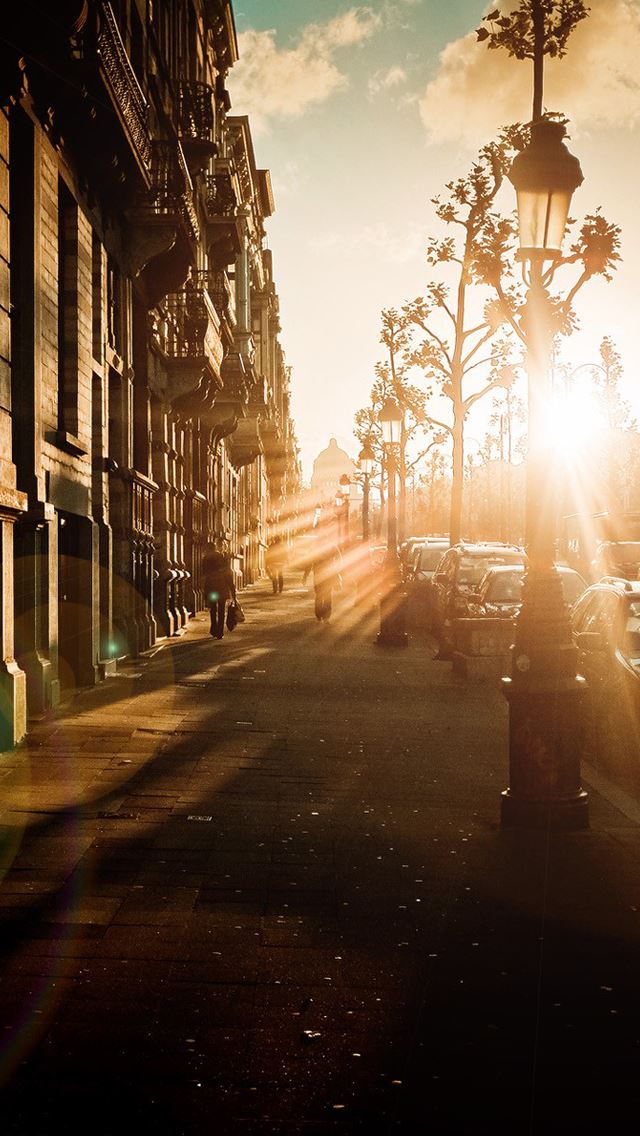 640x1136 Street sunset -  iPhone Wallpaper