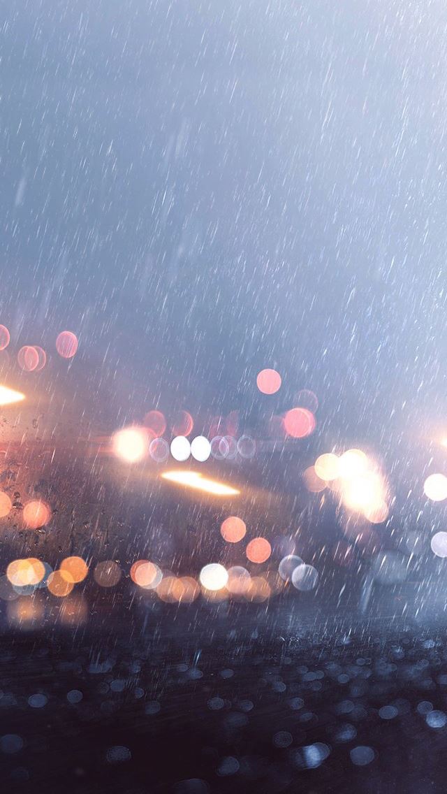 640x1136 Lights bokeh - rain iPhone Wallpaper