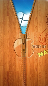 This is not MAC Apple Window Zipper Funny wallpaper
