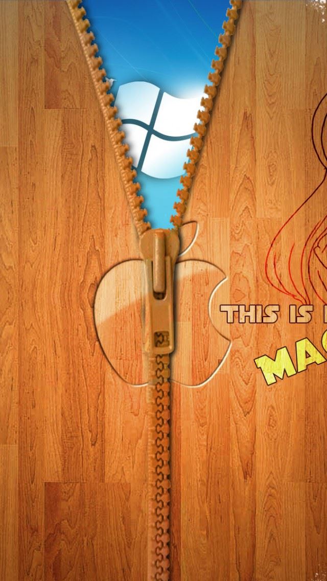 640x1136 This is not MAC Apple Window Zipper Funny - funny iPhone Wallpaper