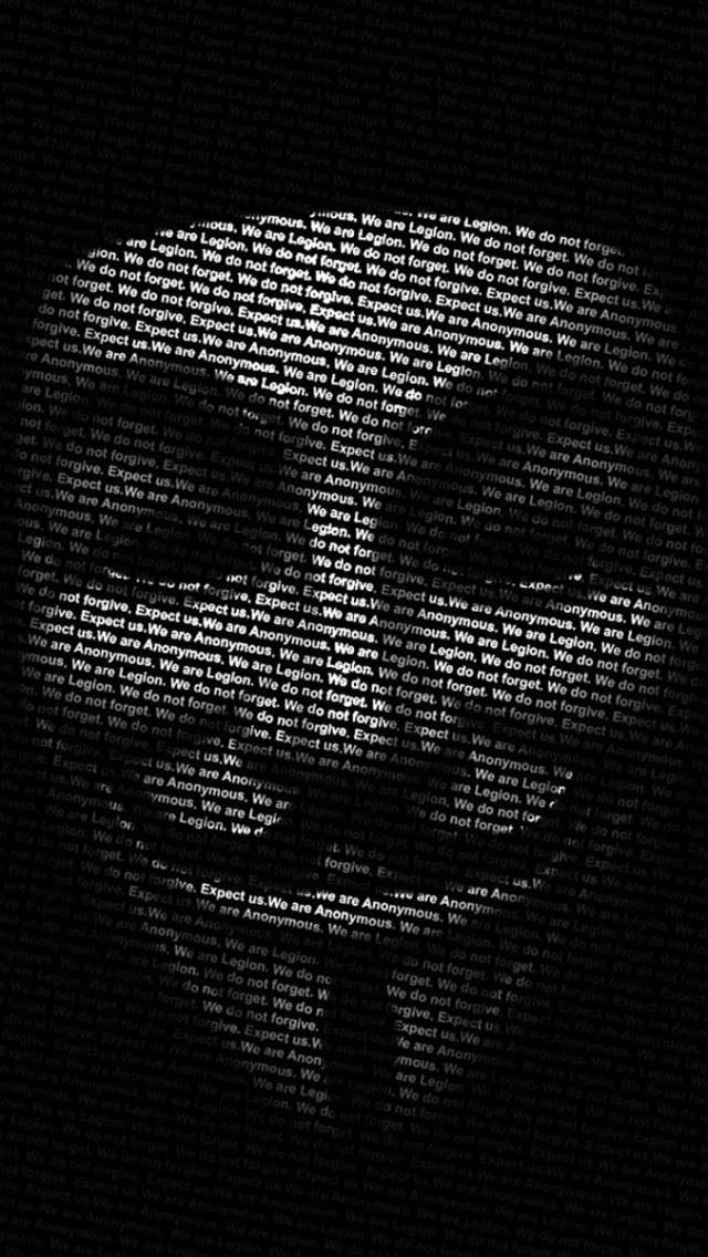 1284x2778 Anonymous Mask Black - man iPhone Wallpaper