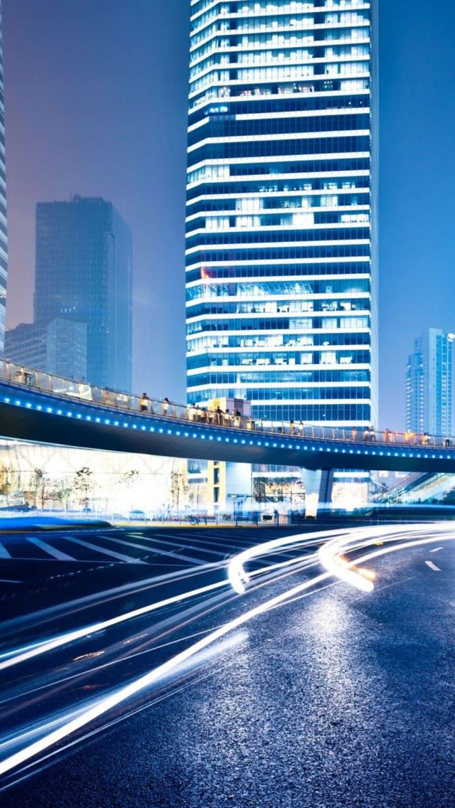 640x1136 City Night - tower iPhone Wallpaper