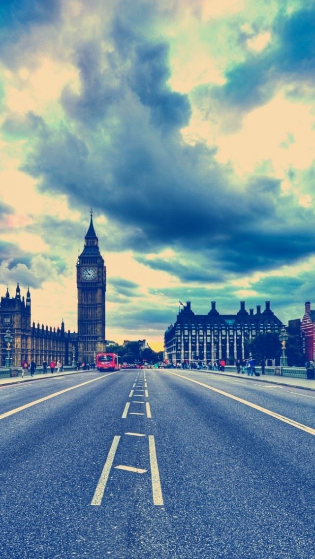640x1136 London Big Ben Road United Kingdom - road iPhone Wallpaper